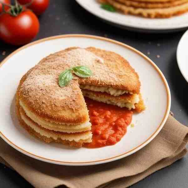 Эскалоп с томатным соусом и чесноком